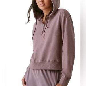 Women's Hibernate Half-Zip Hoodie Top Size Medium & X-Small Color Flint